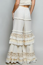 Load image into Gallery viewer, POL Thermal Knit Ruffle Tiered Pants in Cream
