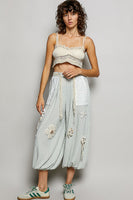 POL Knit Pants with Crochet Patch Details in Mint ON ORDER