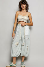 Load image into Gallery viewer, POL Knit Pants with Crochet Patch Details in Mint ON ORDER
