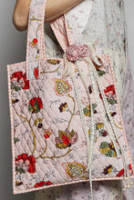 Load image into Gallery viewer, POL Striped Trim Quilted Tote Bag in Sand
