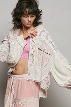 Load image into Gallery viewer, POL Floral Patchwork Balloon Sleeve Top in Natural/Pink
