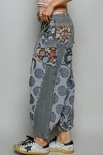 Load image into Gallery viewer, POL Mixed Patchwork Joggers in Black
