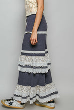 Load image into Gallery viewer, POL Thermal Knit Ruffle Tiered Pants in Charcoal
