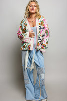 POL Embroidered Kimono Top in Natural Multi ON ORDER