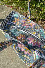 Load image into Gallery viewer, POL Quilted Jumbo Woven Tote in Charcoal
