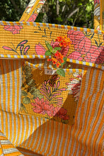 Load image into Gallery viewer, POL Quilted Jumbo Woven Tote in Mustard
