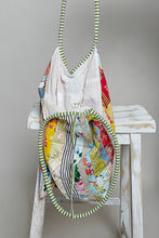 Load image into Gallery viewer, POL Multicolor Floral Patchwork Quilted Tote Bag in Cream Multi
