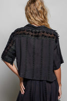POL OVERSIZED Cropped Top in Black