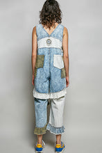 Load image into Gallery viewer, POL Mixed Patchwork Jumpsuit in Denim/Off White
