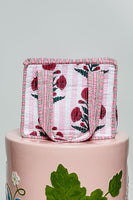 POL Mini Quilted Cotton Tote Bag in Ivory Multi