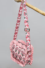 Load image into Gallery viewer, POL Ruffle Trim Quilted Crossbody Bag in Pink Multi
