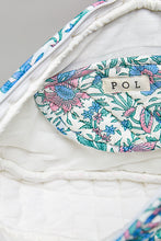 Load image into Gallery viewer, POL Ruffle Trim Quilted Cotton Crossbody Bag in Blue Multi
