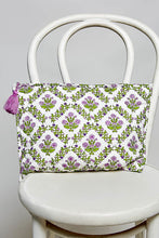 Load image into Gallery viewer, POL Bow Printed Quilted Pouch in Lilac Multi
