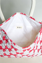 Load image into Gallery viewer, POL Bow Printed Quilted Pouch in Pink Multi
