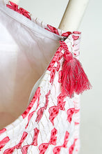 Load image into Gallery viewer, POL Bow Printed Quilted Pouch in Pink Multi
