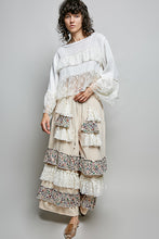 Load image into Gallery viewer, POL Gauze and Sheer Lace Top in Off White

