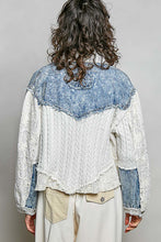 Load image into Gallery viewer, POL Patchwork Twill Button-Up Shirt in Denim Multi
