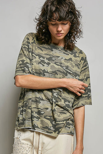 POL Everyday Top in Camo ON ORDER