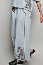 Load image into Gallery viewer, POL Cotton Embroidered Pants in Sky Multi
