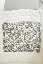 Load image into Gallery viewer, POL Quilted Floral Tote Bag in Ivory/Grey Multi
