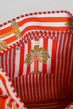 Load image into Gallery viewer, POL Quilted Jumbo Woven Tote in Orange Stripe
