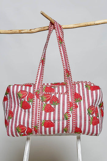 POL Multicolor Quilted Convertible Shoulder Bag in Red Multi