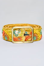 Load image into Gallery viewer, POL Embroidered Fabric Belt in Honey Multi
