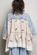 Load image into Gallery viewer, POL Vintage Embroidered Denim Shirt in Denim
