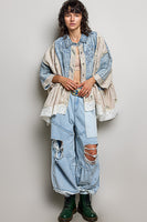 POL Vintage Embroidered Denim Shirt in Denim