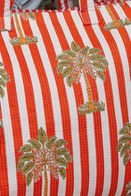 Load image into Gallery viewer, POL Quilted Jumbo Woven Tote in Orange Stripe
