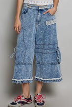 Load image into Gallery viewer, POL Cotton Cargo Style Pants in Denim

