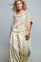 POL Woven Midi Cardigan in Natural