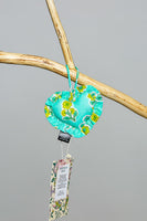 POL Floral Heart Quilted Charm in Mint