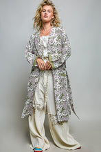 Load image into Gallery viewer, POL Mixed Print Open Front Kimono Duster in Olive Multi
