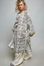 Load image into Gallery viewer, POL Mixed Print Open Front Kimono Duster in Olive Multi
