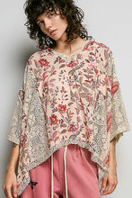 Load image into Gallery viewer, POL Mixed Floral Crochet Hoodie Top in Rose Pink Multi
