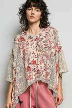 Load image into Gallery viewer, POL Mixed Floral Crochet Hoodie Top in Rose Pink Multi
