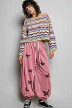 Load image into Gallery viewer, POL Multi Color Striped Crochet Top in Pink Multi
