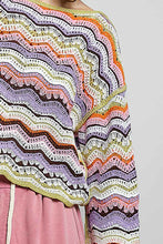 Load image into Gallery viewer, POL Multi Color Striped Crochet Top in Pink Multi
