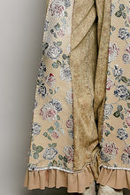 Load image into Gallery viewer, POL French Terry Patchwork Pants with Ruffle Hem in Dusty Choco
