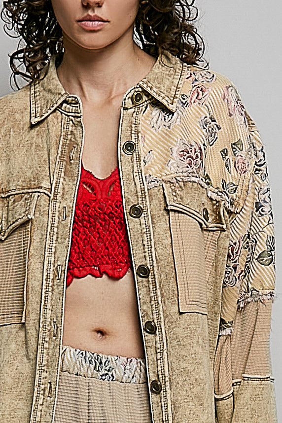 ジャケット・アウター Archive HEX ANTISTYLE Patchwork Jacket POL French Terry Patchwork Jacket in Dusty Choco – June Adel