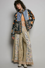 Load image into Gallery viewer, POL Lightweight Open Front Embroidered Jacket in Black Multi
