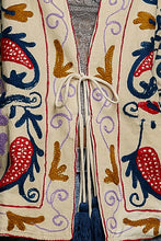 Load image into Gallery viewer, POL Embroidered Tie-Front Kimono Cardigan in Cream

