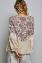 Load image into Gallery viewer, POL Vintage Washed Top with Embroidery Detail in Blush
