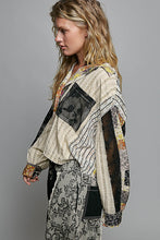 Load image into Gallery viewer, POL CROPPED Mixed Print and Crochet Top in Black Yellow Multi
