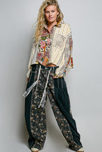 Load image into Gallery viewer, POL CROPPED Mixed Print and Crochet Top in Natural Pink Multi
