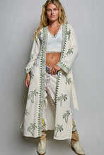 Load image into Gallery viewer, POL Palm Tree Print Maxi Cardigan in Natural
