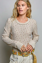 Load image into Gallery viewer, POL Ribbed Knit Long Sleeve Top in Latte
