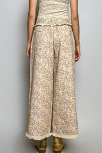 Load image into Gallery viewer, POL Floral Wide-Leg Pants With Lace Trim in Honey Floral
