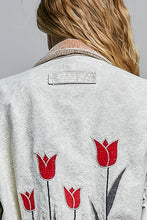 Load image into Gallery viewer, POL Floral Embroidered Jacket in Stone/Camel
